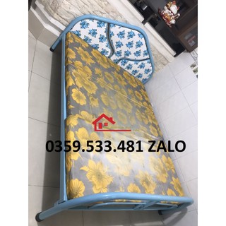 Giường sắt đơn ống tròn 80-1m8x2m - Hàng có sẵn giao nhanh