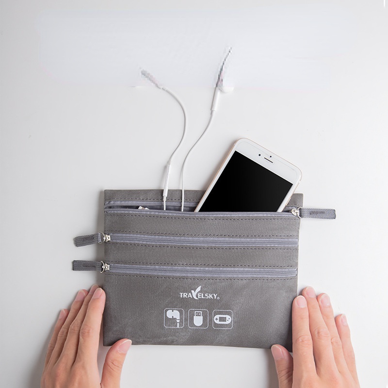 Túi Phân Loại Tiền Và Cáp Dữ Liệu Kỹ Thuật Số Đa Năng Cho Du Lịch