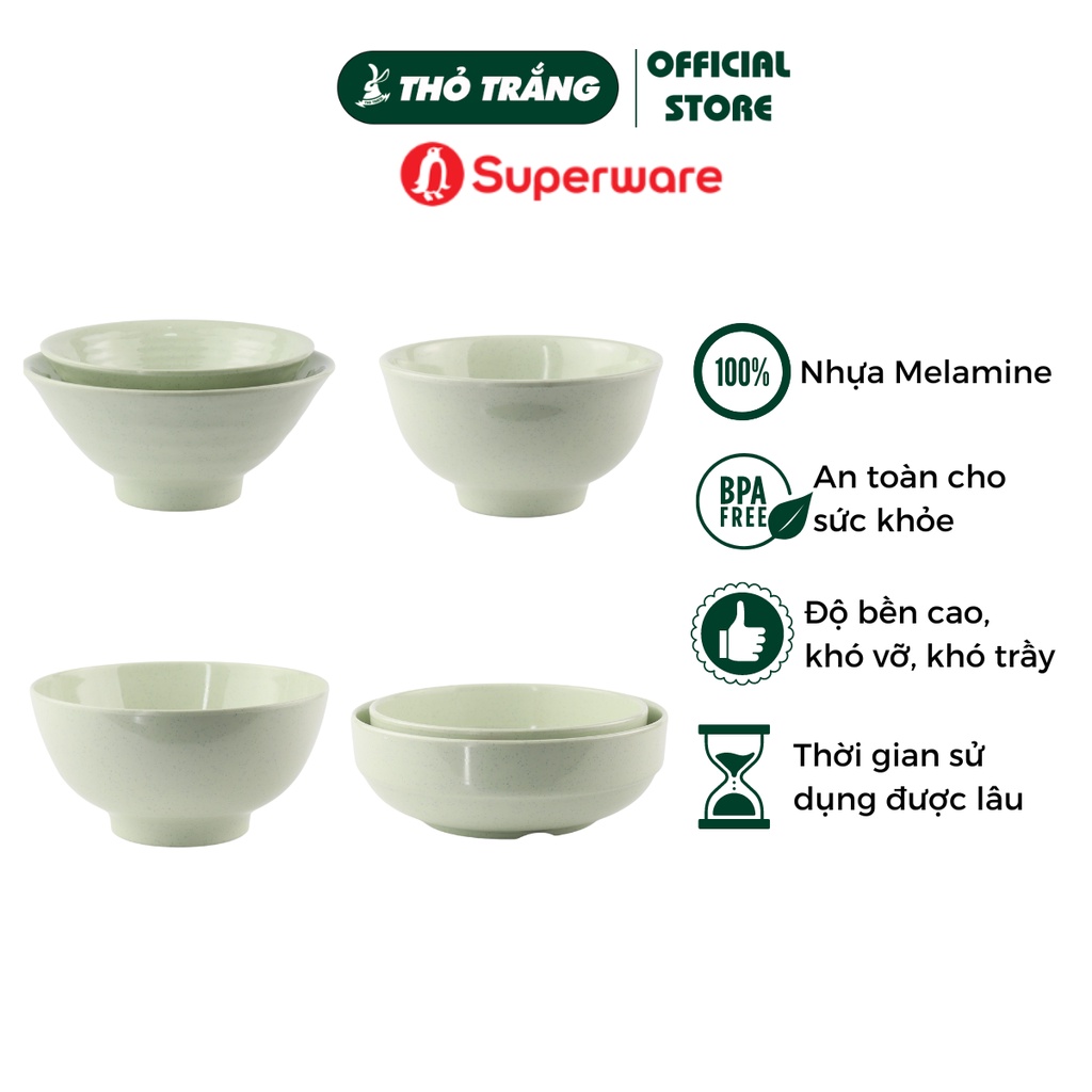 Tô nhựa Melamine Màu Xanh Srithai Superware Thái Lan cao cấp đa dạng mẫu mã