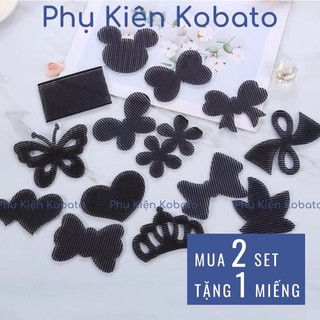 [Mua 2set tặng 1miếng] Set 2 miếng dán tóc mái tự dính cố định tóc khi trang điểm màu đen