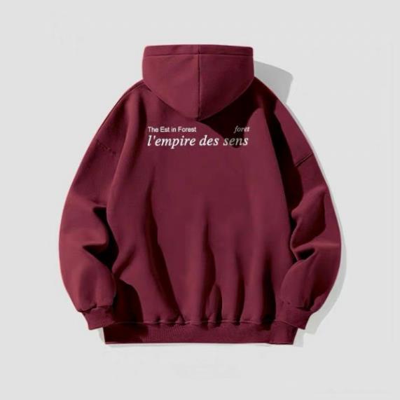 Áo hoodie FOREST MŨ 2 LỚP Chất liệu nỉ bôngform thụng nam nữ kiểu dáng unisexcó túi bụng và dây rút mũ mùa đông