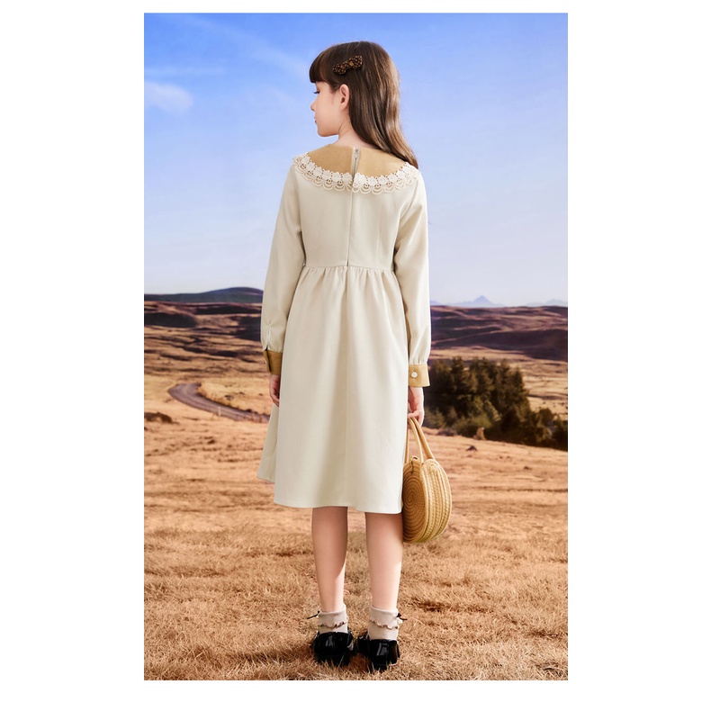 Đầm Tay Dài Phong Cách Thời Trang Xuân Thu Mới Dành Cho Bé Gái 3-5 - 8-10 - 12-13 Tuổi