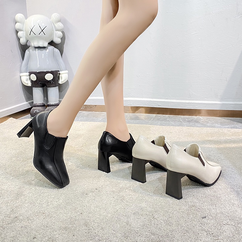 Giày Cao Gót Mũi Vuông Phong Cách Hàn Quốc Thanh Lịch Thời Trang Cho Nữ