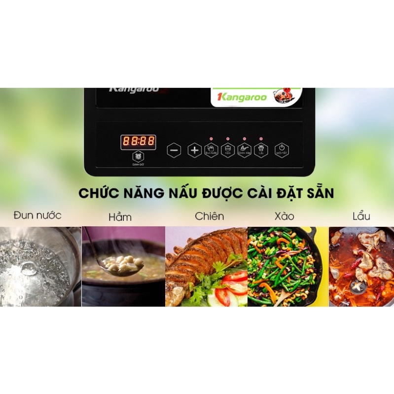 Bếp từ đơn Kangaroo KG15IC1 - Công suất 1800 W tặng kèm nồi lẩu hàng chính hãng