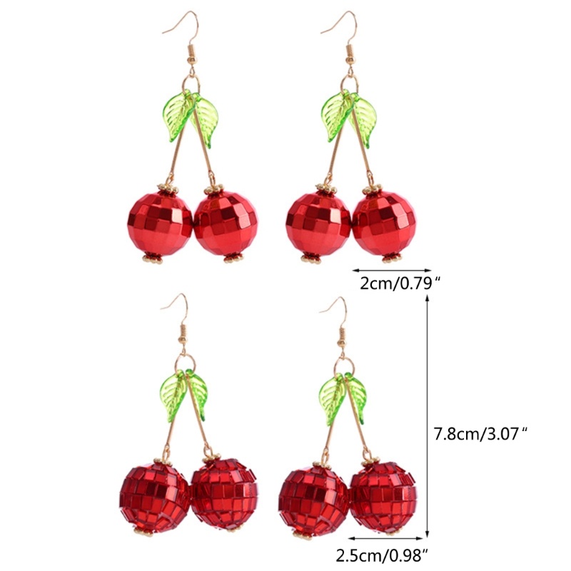 San * Bông Tai Hình Trái Cherry Handmade Phù Hợp Với Thanh Thiếu Niên Và Nữ