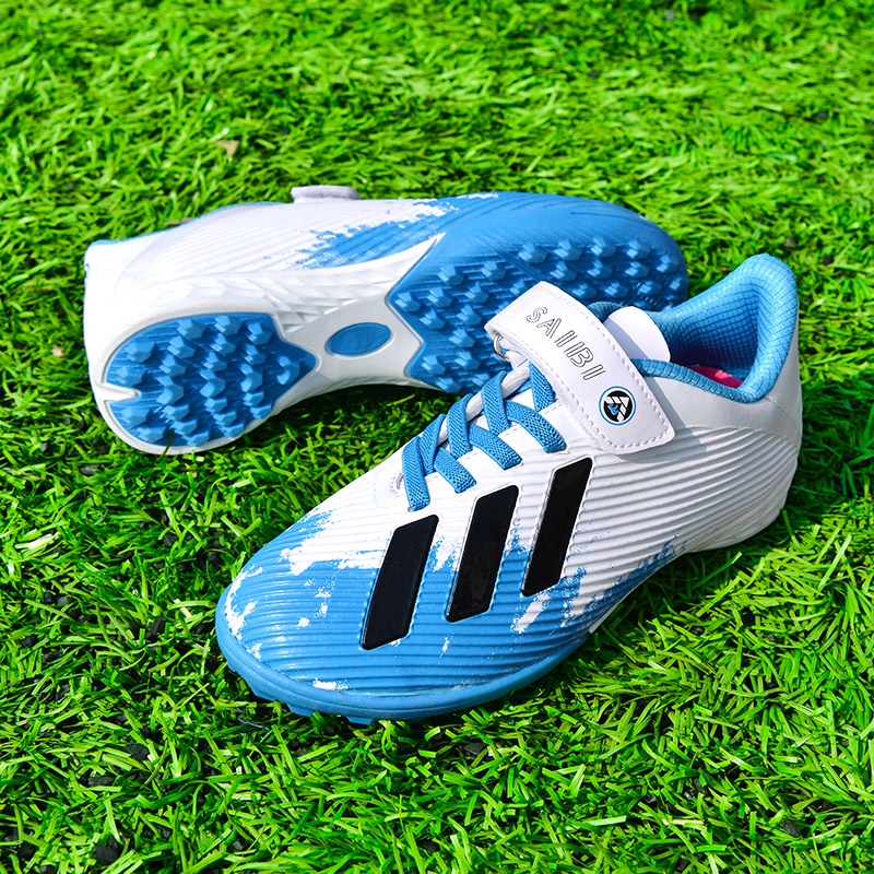 Giày bóng đá trẻ em Velcro Giày thể thao ngoài trời TF giày tập luyện bóng đá Kích thước: 30-38