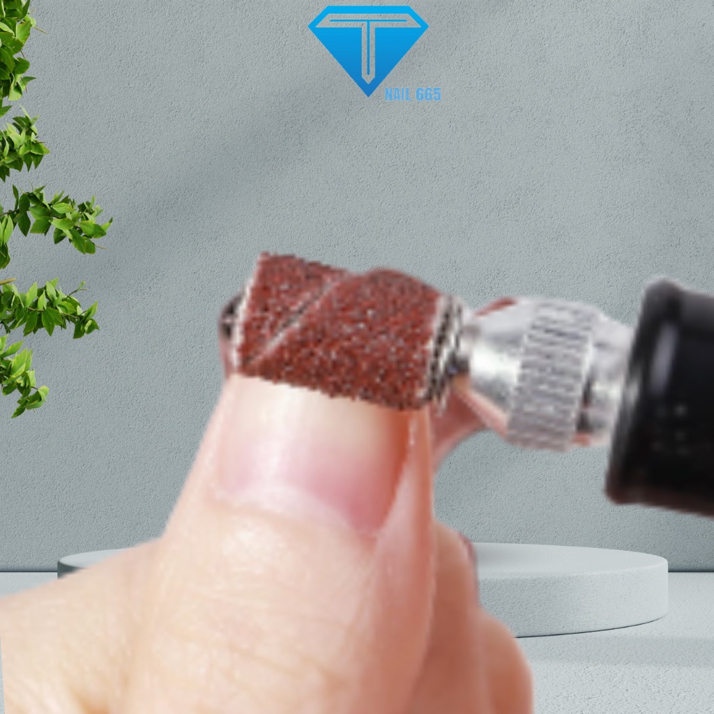 Đầu mài nhám ,Trà nhám móng tay gel dùng lắp cho máy mài làm nail hộp 50 nhám