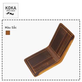 Ví Da Nam Cầm Tay Da Bò Cao Cấp KT09 Ví Nam Mini Dáng Ngang Phong Cách Cổ Điển Đơn Giản Theo Phong Cách Âu Mỹ Koka Store