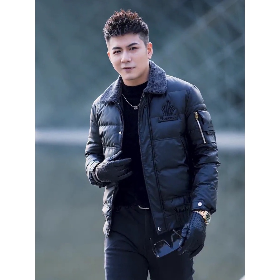 Áo Phao Nam Q. Châu cao cấp siêu ấm màu đen, Áo khoác nam cao cấp 2022