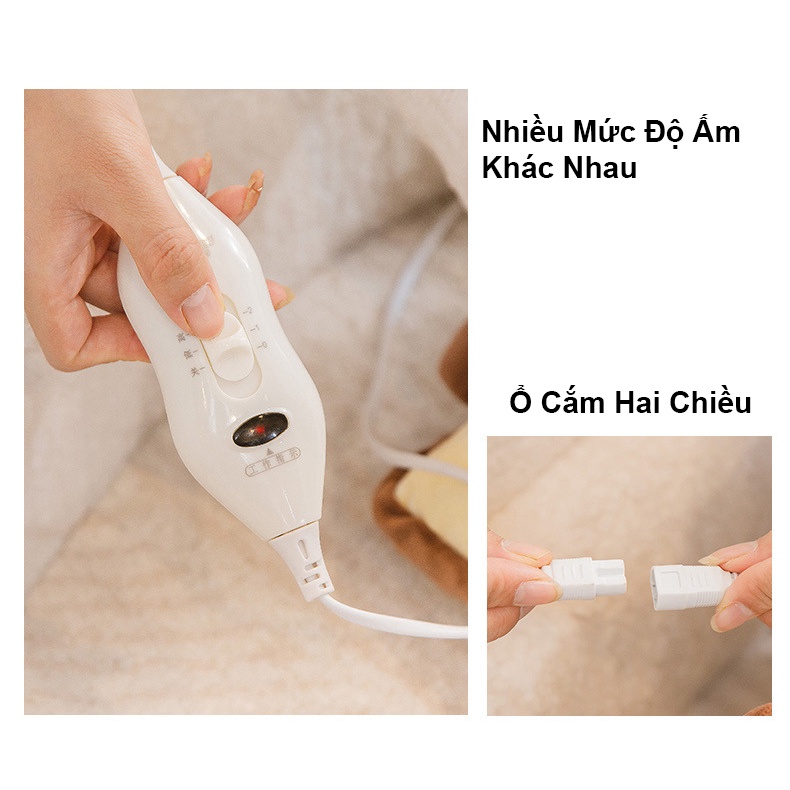 Túi sưởi ấm chân cắm điện ZOZO túi sưởi chân tay hình thú sạc điện mùa đông