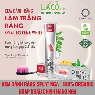 Kem đánh răng SPLAT CHÍNH HÃNG NGA Extreme White Special kem đánh răng trắng răng chứa các hạt siêu nhỏ thiên nhiên 75ml