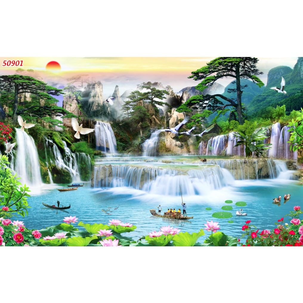 Tranh SƠN THUỶ thiết kế đẹp theo xu hướng