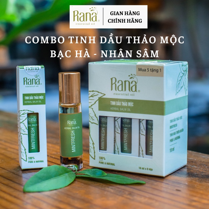 5 TẶNG 1 Tinh Dầu Thảo Mộc BẠC HÀ Menthol 10ml _ Giải pháp CHỐNG SAY TÀU XE, LÀM ẤM CƠ THỂ_Tinh dầu Việt Nam