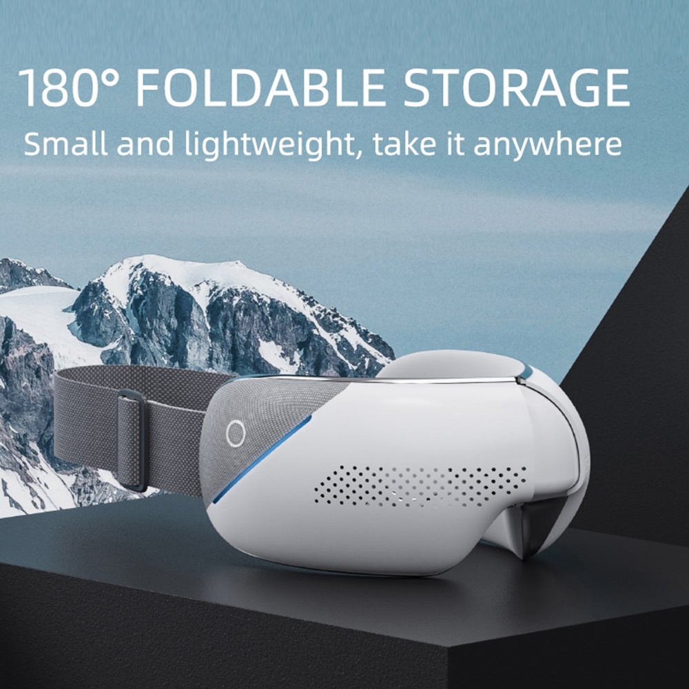 Máy Massage Mắt Thông Minh 4 Trong 1 Foreverlily 180 ° Mặt Nạ Mắt Shiatsu Kết Nối Bluetooth Có Thể Gấp Gọn Tiện Dụng