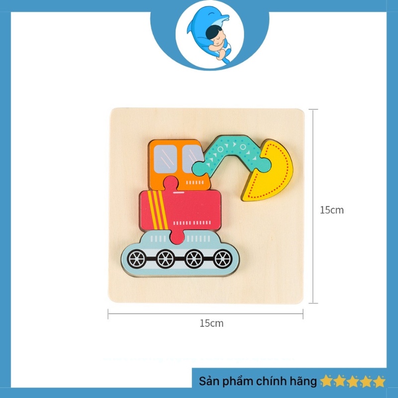 Tranh ghép hình, xếp hình lắp ráp bằng gỗ in nổi 3D, bảng ghép hình bằng gỗ cho bé tư duy sáng tạo