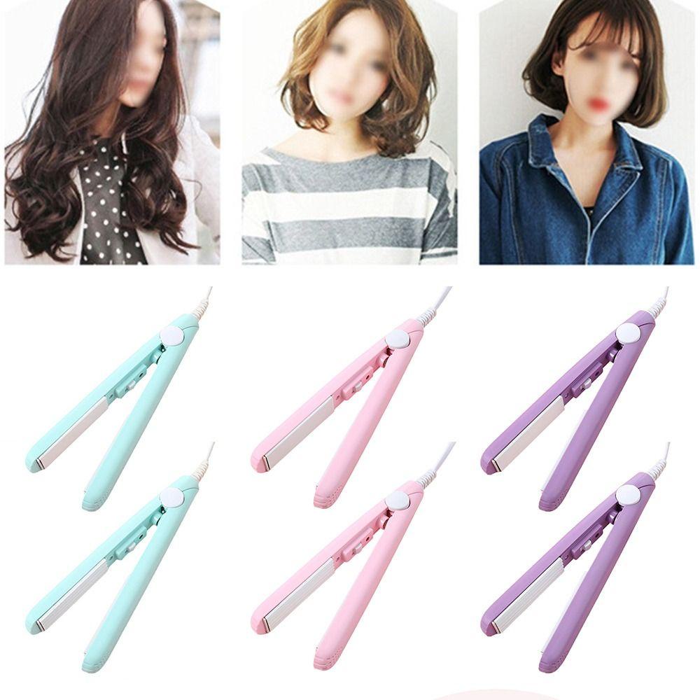 Máy Duỗi / Uốn Tóc Mini Màu Sắc Tím 1 # Cho Nam Và Nữ