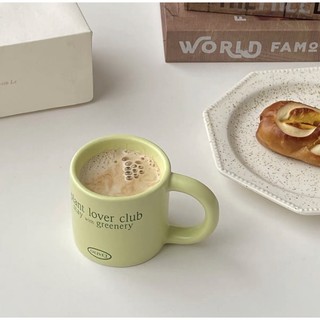 Cốc sứ xanh matcha Plant Lover Clu