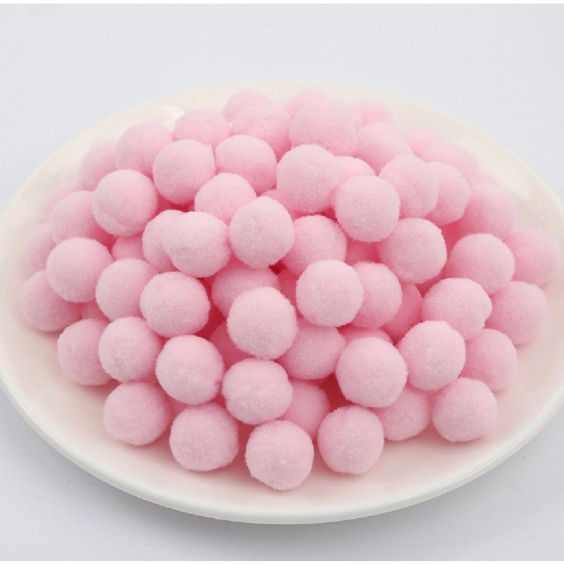 Set 50 Quả pom pom loại đẹp 15ml-20mm-25mm Nhiều Màu Sắc Dùng Để Trang Trí
