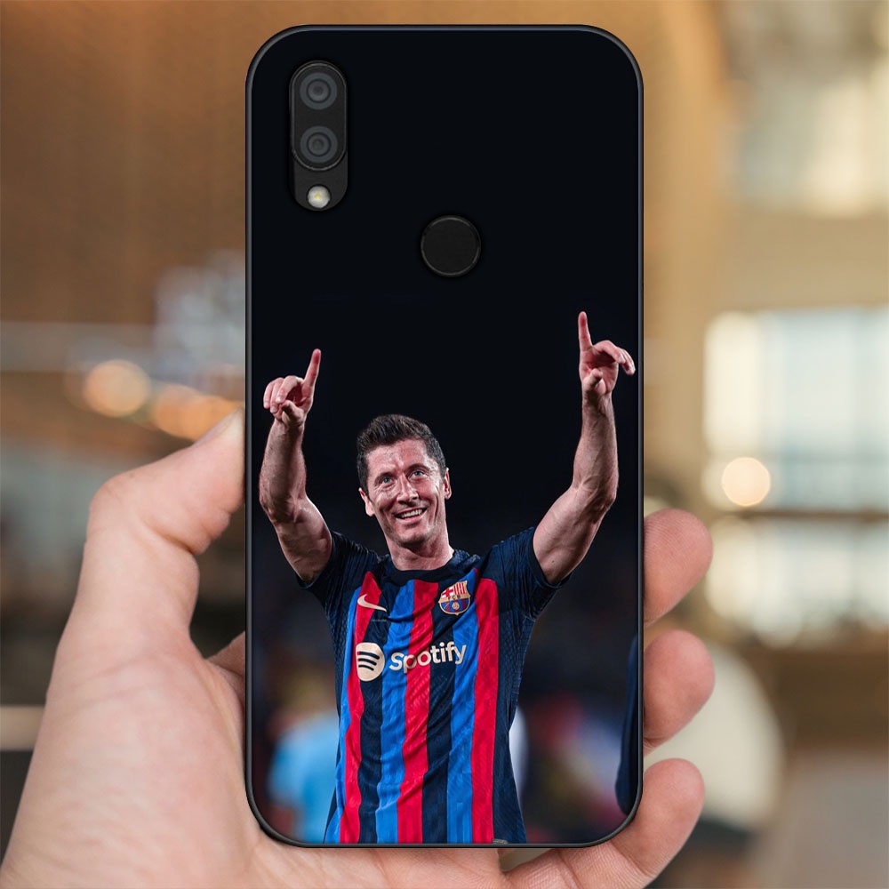 Ốp lưng Xiaomi Redmi 7 viền đen in hình Lewandowski Barcelona Bayern Munich