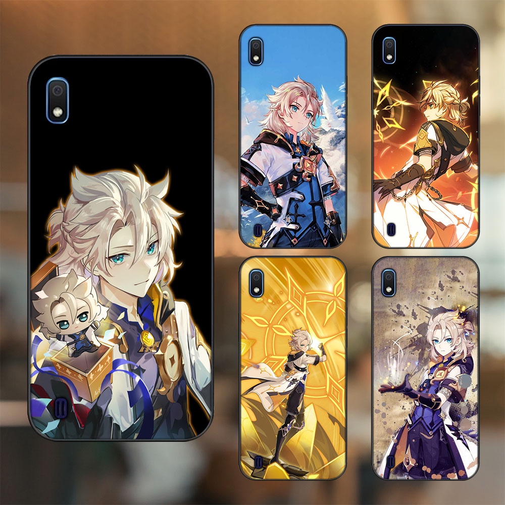 Ốp lưng Samsung A10 viền đen in hình Albedo Genshin Impact