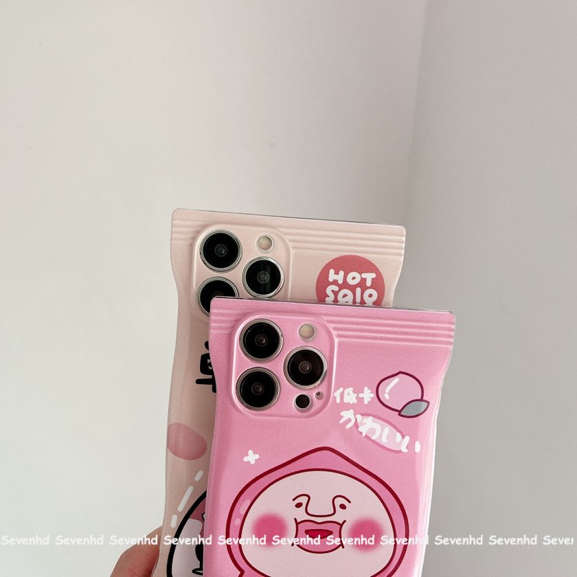 Ốp Điện Thoại Họa Tiết Trái Đào Cho iPhone 14 13 12 11 Pro Max X XR Xs Max 8 7 6 6s Plus SE 2020