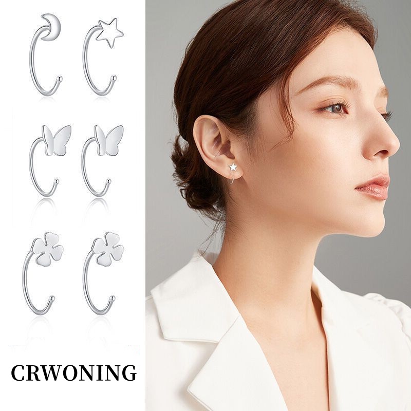 Bông Tai Hình Bướm Đơn Giản Phong Cách Hàn Quốc Không Gây Dị Ứng Thời Trang Mới Cho Nữ G113