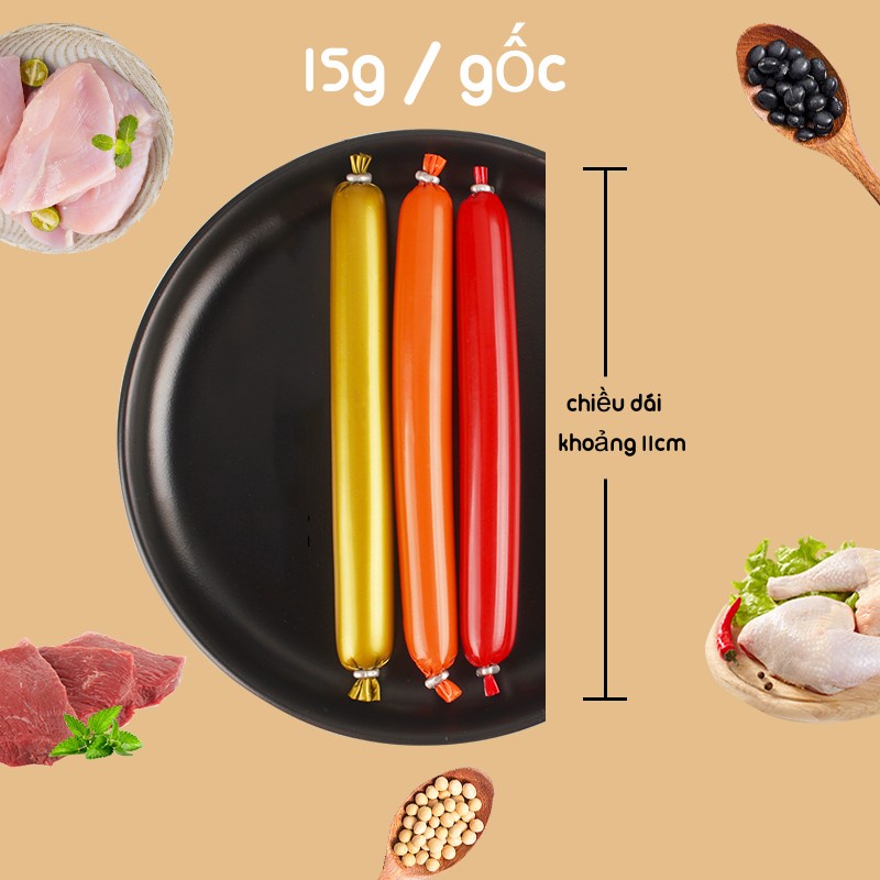 PAWPET Xúc xích cho chó mèo ，thơm ngon giàu dinh dưỡng 15gr LI0186
