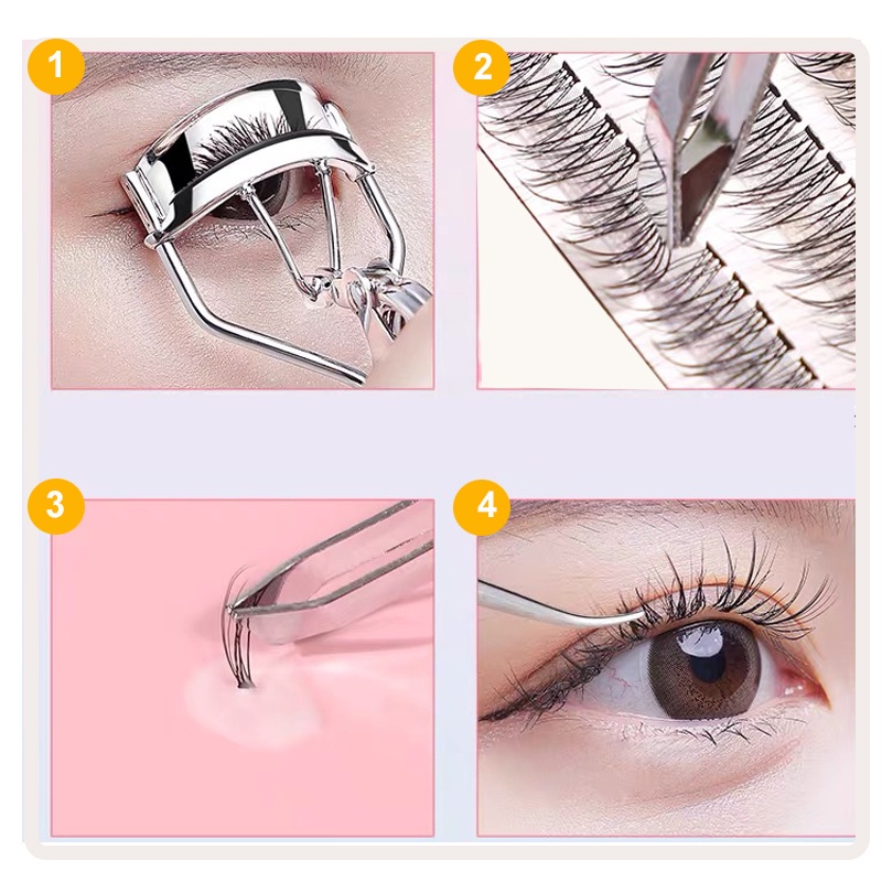 Lông Mi Giả 20D / 30D / 40D Dày 0.07 Cong 8-16mm Dùng Trang Điểm