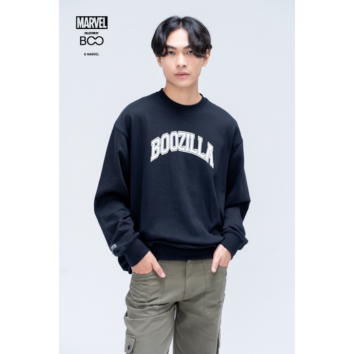 ÁO NỈ KHÔNG MŨ BOO UNISEX OVERSIZED IN GRAPHIC MARVEL COMICS BOOZILLA