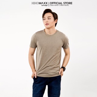 Ninomaxx Áo Thun Nam cổ tròn tay ngắn trơn cotton pha polyester nhiều màu 180512-5
