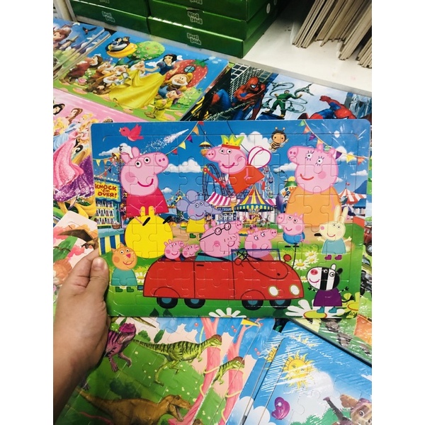 [60 miếng] Đồ chơi tranh ghép gỗ 60 miếng gỗ puzzle - Bộ ghép hình - Tranh xếp hình
