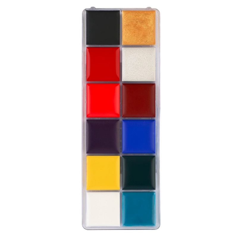 Bảng Màu Vẽ Cơ Thể Joker 12 Màu Sắc Chuyên Nghiệp Dùng Trong Hóa Trang Halloween