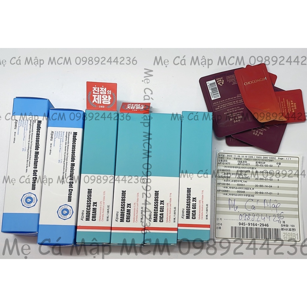 Dòng dưỡng da mụn từ rau má Apieu Madecassoside 2X