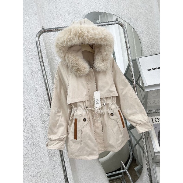 Áo khoác parka nữ mũ lông nhìu màu  cao cấp Áo khoác kaki  quảng châu