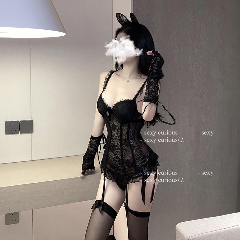 Bộ đồ ngủ/ corset ren có gọng đệm nâng ngực ôm body sexy | BigBuy360 - bigbuy360.vn