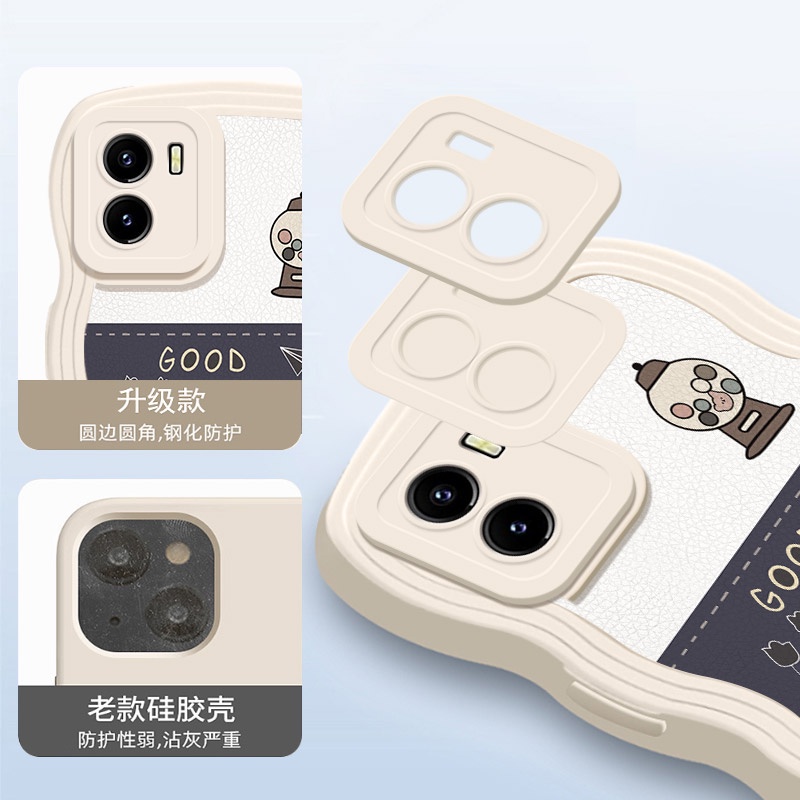 Ốp Điện Thoại gel Silica Mềm In Hình Hoạt Hình Dễ Con chó Thương Bảo Vệ camera Cho Vivo Y15s Y15A Y01