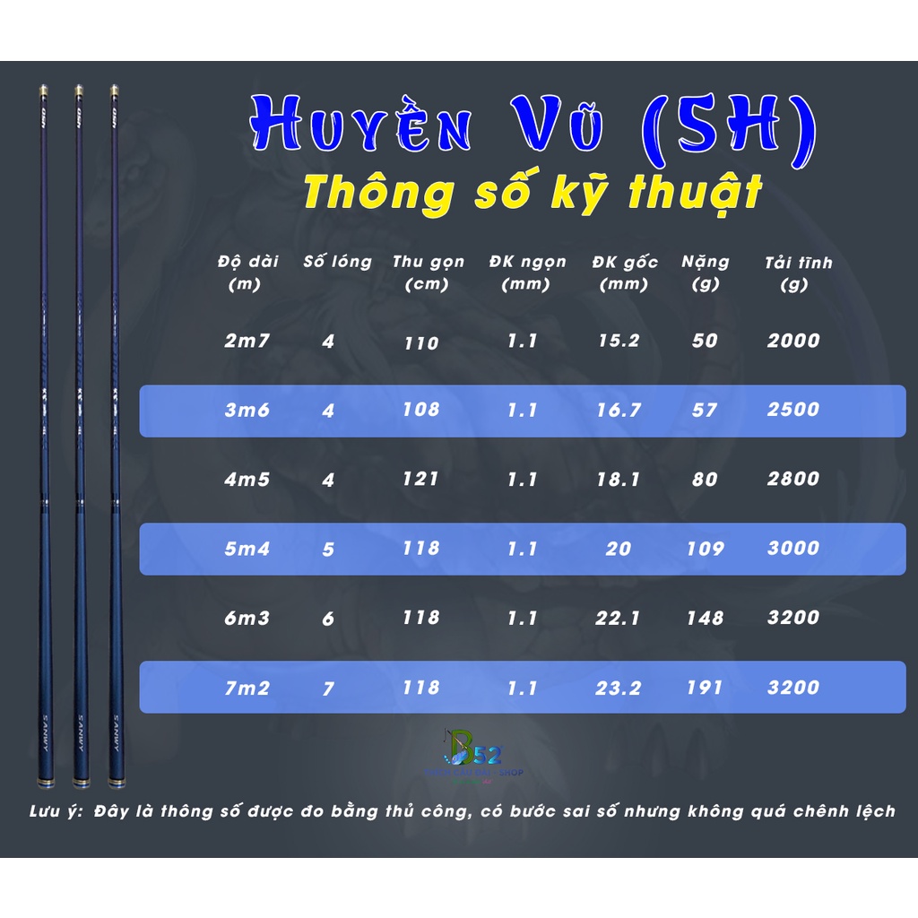 Cần Câu Tay Huyền Vũ  Cần Siêu Nhẹ