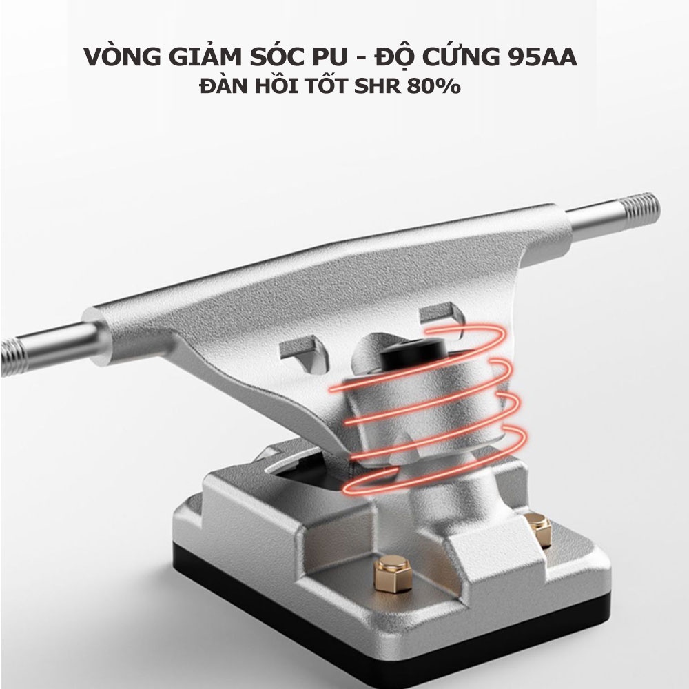 Ván Trượt Thể Thao Chuyên Nghiệp, Ván Trượt Skateboard Gỗ Phong 7 Lớp , Mặt Nhám Cao Cấp, Có Bánh Xe Đèn Led