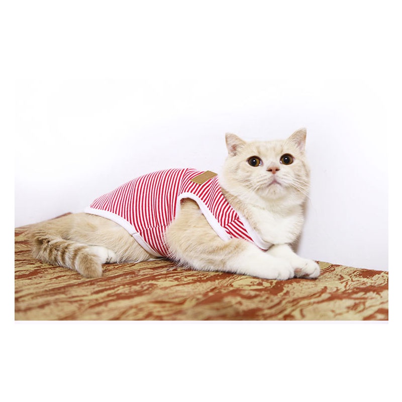 Áo Tank Top Kẻ Sọc Thoáng Khí Thời Trang Xuân Hè Cho Thú Cưng