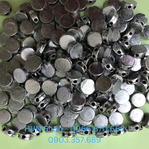Viên chì/ Hạt chì niêm phong 10x4mm điện lực gồm 4 lỗ dùng cho đồng hồ nước, đồng hồ điện (kg)