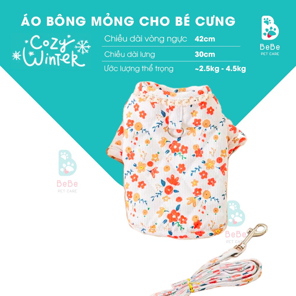 [Siêu Dễ Thương] Áo Bông Mỏng Kèm Móc Cho Các Boss Cưng Tung Tăng Xúng Xính