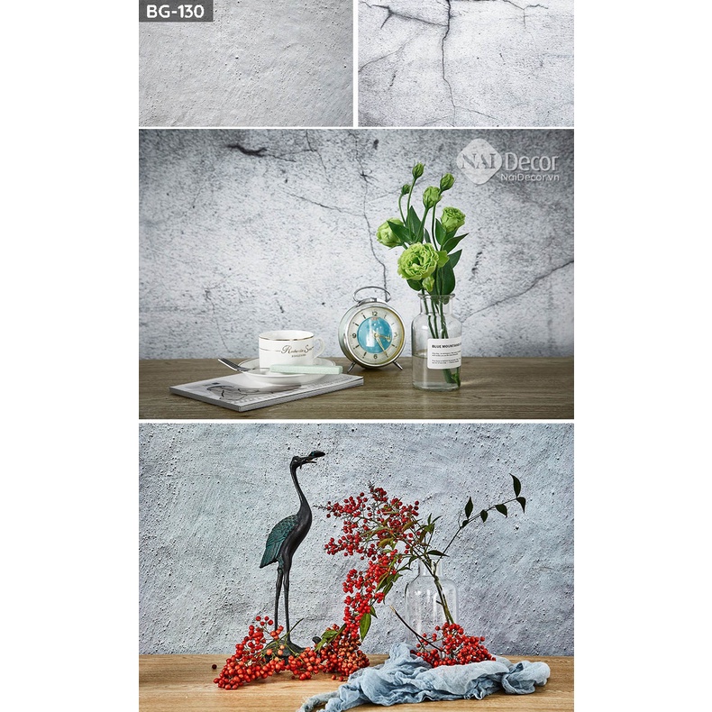Nền Xi Măng Chụp Ảnh Sản Phẩm (Nền 3D 2 Mặt) – BG-130