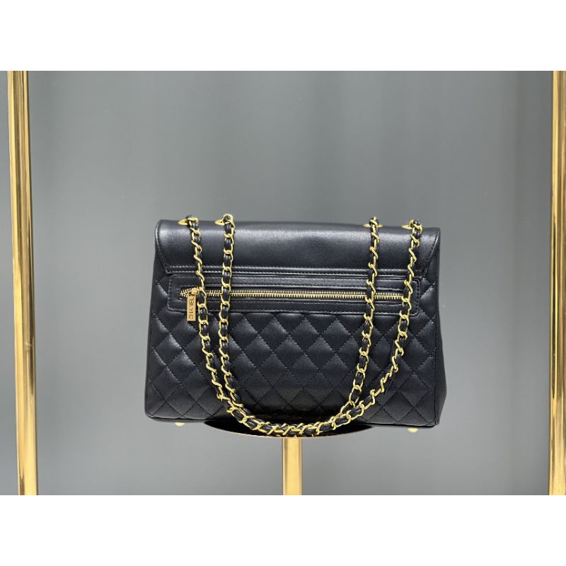 Túi xách nữ C.N FLAP da mịn sz32cm phụ kiện mạ vàng cổ fullbox