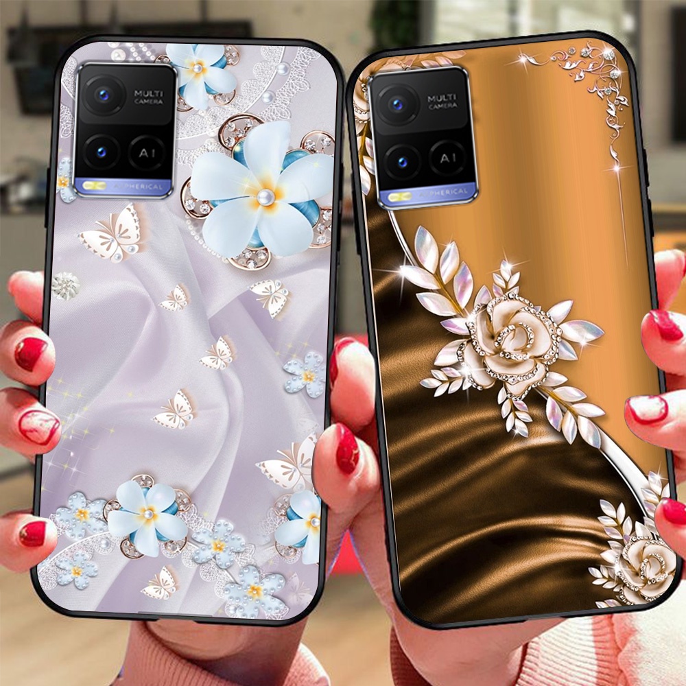 Ốp lưng vivo y21 / vivo y21s / vivo y33s in hình hoa , ốp nữ sang trọng