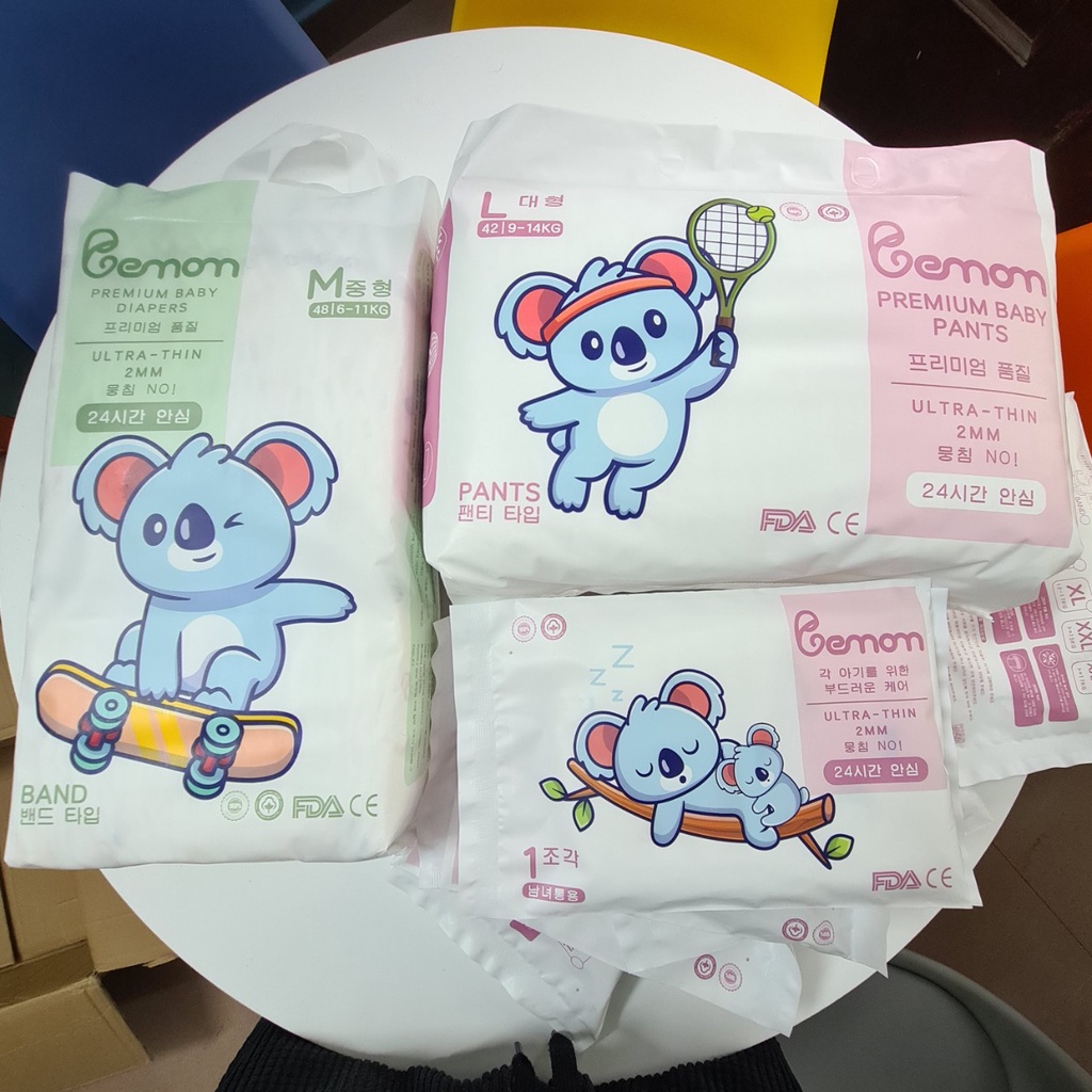 Tã/Bỉm BEMOM HÀN QUỐC Dán/Quần Đủ Size S56/M48/L46/M44/L42/XL40/XXL38/3XL36