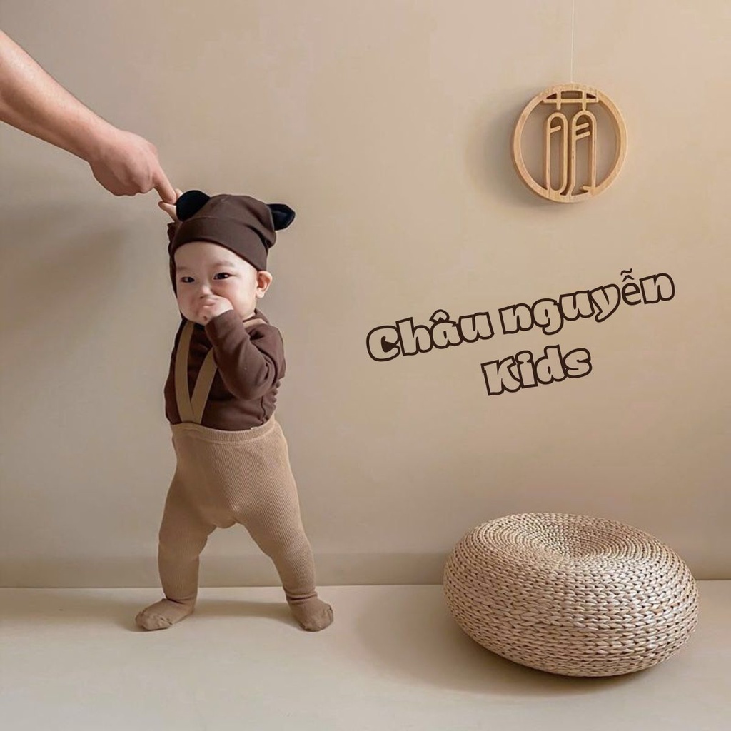 Quần yếm len quần tất yếm dài phong cách Hàn Quốc dáng dài cao cấp cho bé trai bé gái Châu nguyễn kids