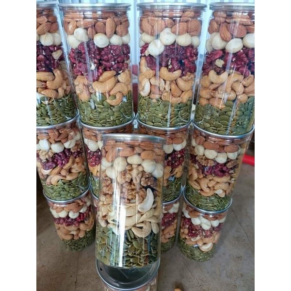 HẠT DINH DƯỠNG MIX 6 LOẠI hạt óc chó vàng, óc chó đỏ, hạt macca, hat điều, hạt hạnh nhân, hạt bí xanh 1KG