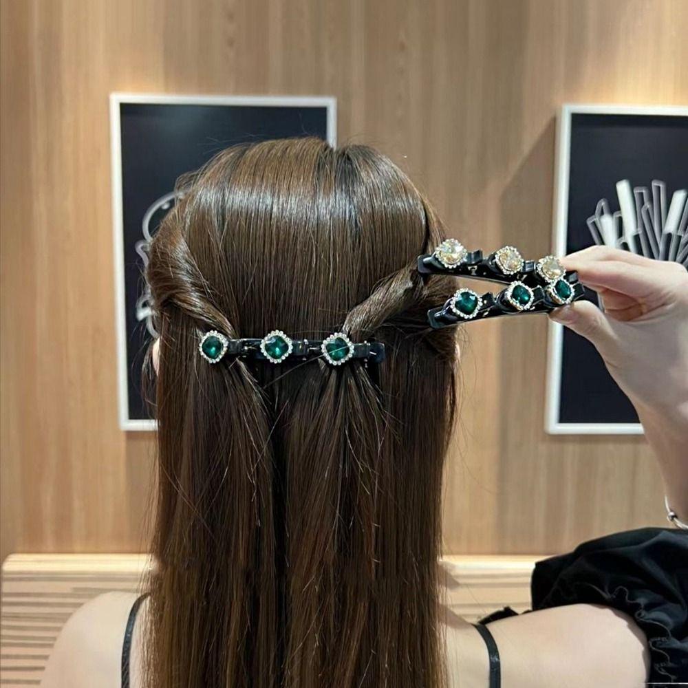 Kẹp Tóc Mái Đôi Hai Lớp Tạo Kiểu Tóc Thời Trang Cho Nữ|Áo Thun Phong Cách Hàn Quốc Năng Động Cho Nữ|Kẹp Tóc Đính Đá Thời Trang Cho Nữ