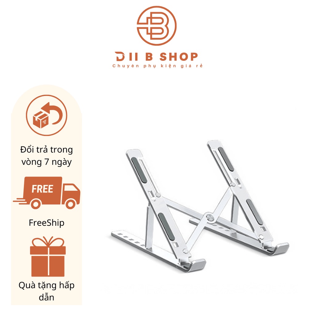 Giá đỡ LAPTOP, MACBOOK, IPAD bằng nhôm có thể điều chỉnh được độ cao, đế kê laptop nhôm