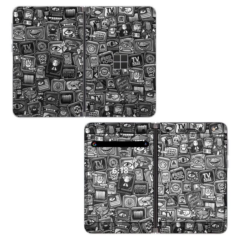Skin decal dán Surface Duo mẫu Distraction Tactic B&W (đã cắt sẵn, dễ dán)